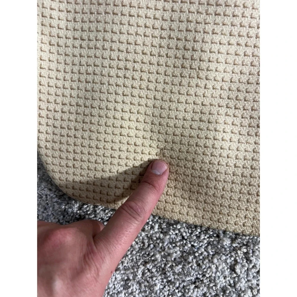 Bachrach Made in Italy Cashmere Wool Blazer Cream Waffle Weave Mens 42L